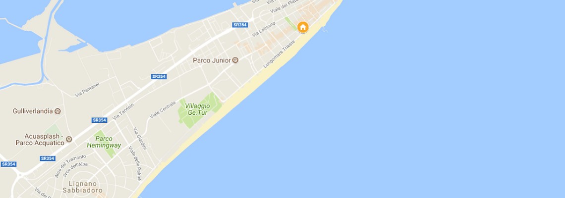 mapa Hotel Desire, Lignano