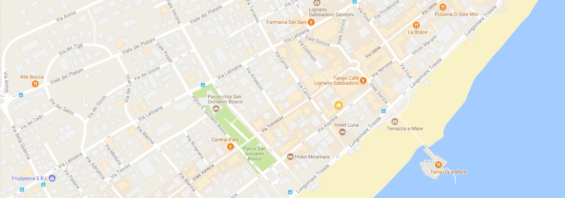 mapa Hotel Flora, Lignano