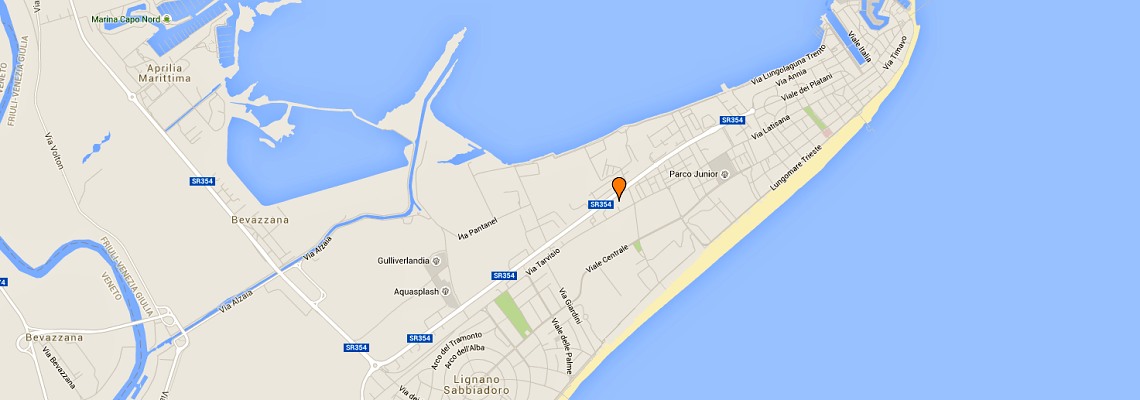 mapa Rezidencia Holiday Village, Lignano