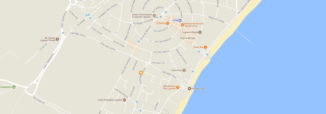 mapa Villaggio Laura R, Lignano