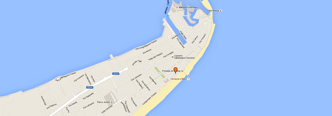 mapa Hotel Luna, Lignano