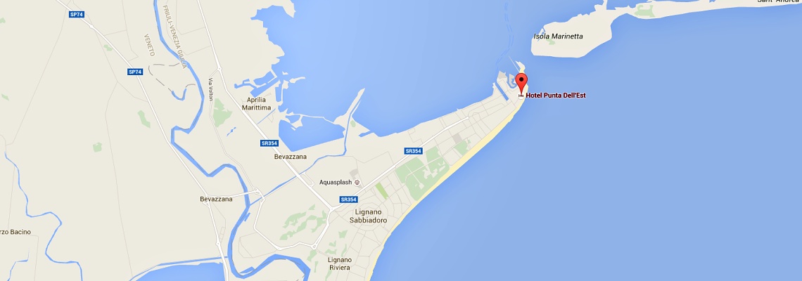 mapa Hotel Punta dell'Est, Lignano