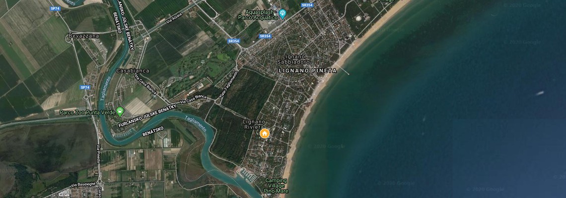 mapa Villa Sabrina, Lignano