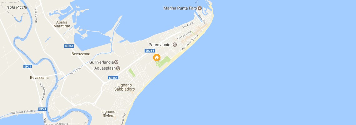 mapa Villaggio Tamerici, Lignano