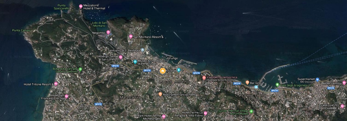 mapa Grand Hotel Terme di Augusto, Lacco Ameno
