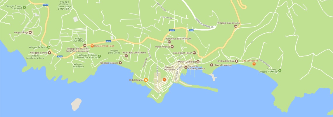 mapa Hotel Calanca, Marina di Camerota