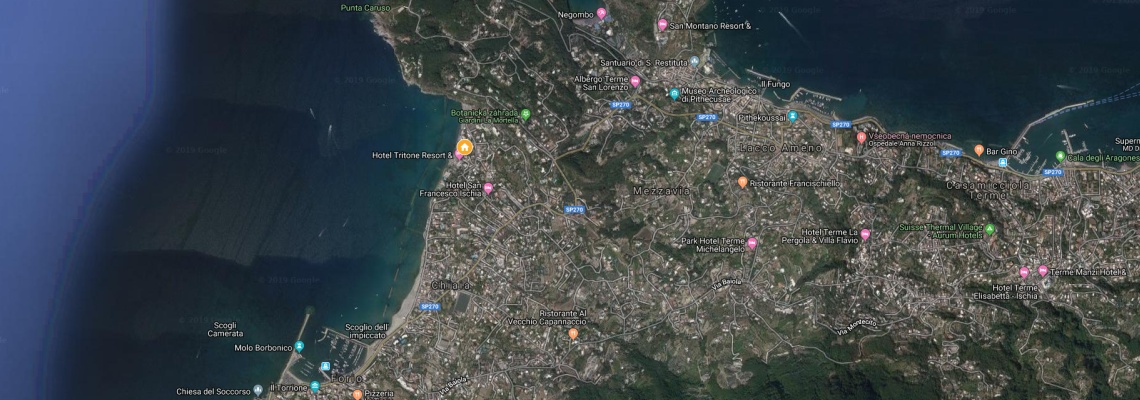 mapa Hotel Cesotta, Forio