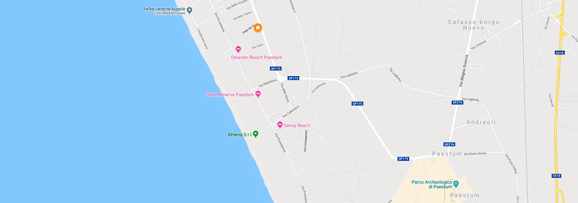 mapa Hotel Clorinda, Paestum