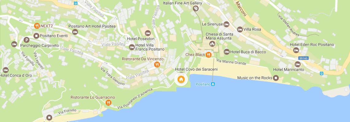 mapa Hotel Covo dei Saraceni, Positano
