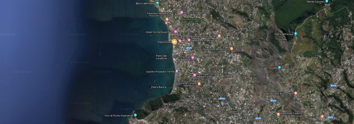 mapa Hotel Riva del Sole, Forio