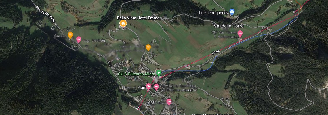 mapa Hotel Bellavista Emma, San Vigilio di Marebbe