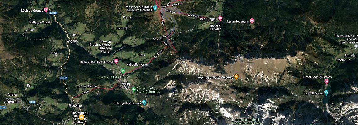 mapa Hotel Diamant, San Martino in Badia