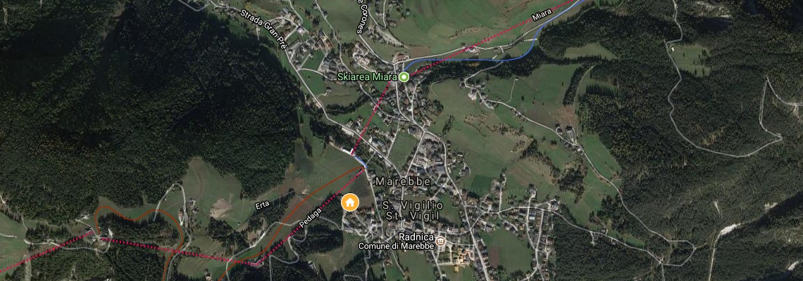 mapa Hotel Excelsior Dolomites Life Resort, San Vigilio Marebbe