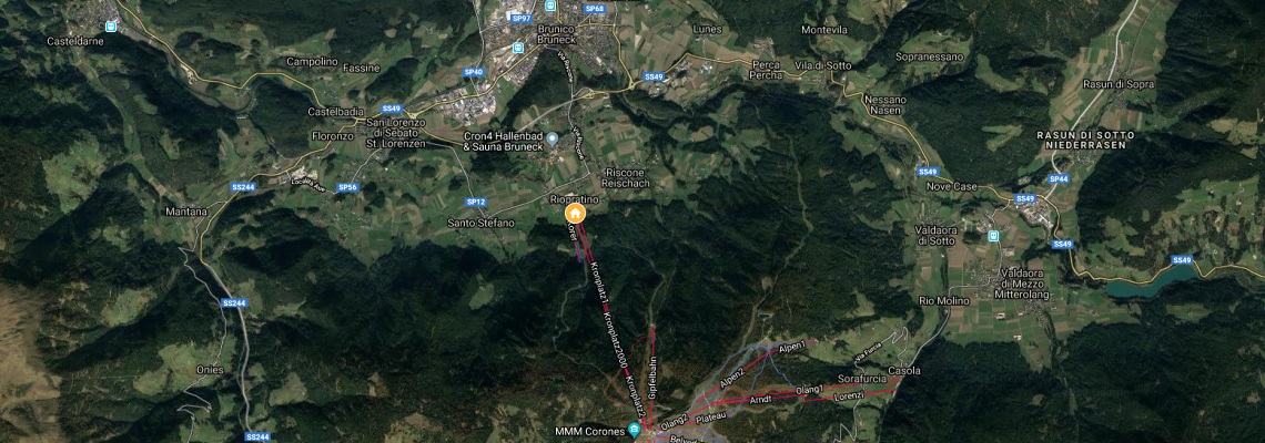 mapa Hotel Heinz, Brunico
