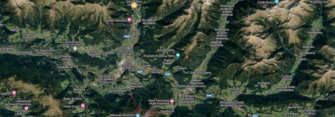 mapa Hotel Oberleiter, Villa Ottone