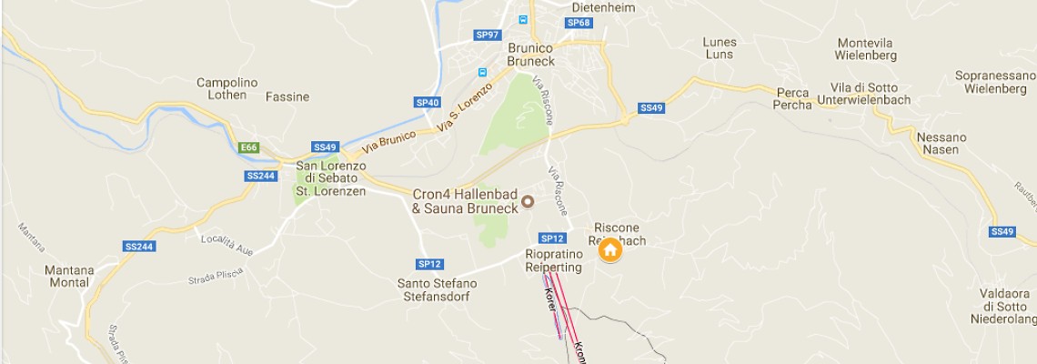 mapa Hotel Petrus, Riscone