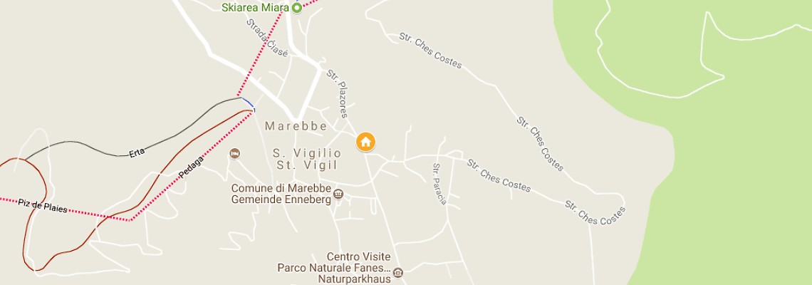 mapa Rezidencia Garni Rautal, San Vigilio di Marebbe