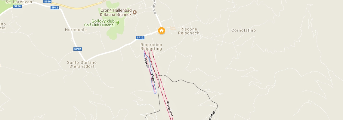 mapa Parkhotel Schnblick, Riscone / Reischach