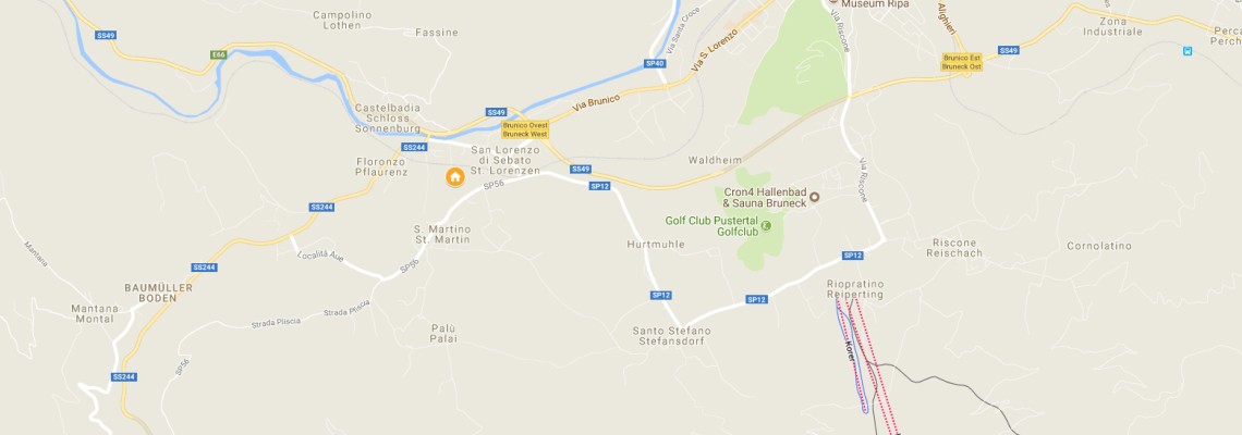 mapa Apartmny Wildberg, St.Lorenzen