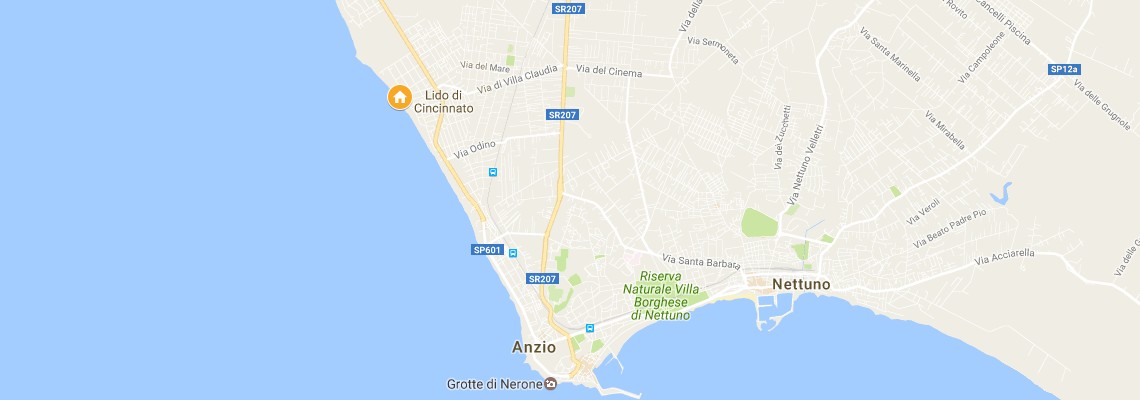 mapa Rezidencia T-Village, Anzio