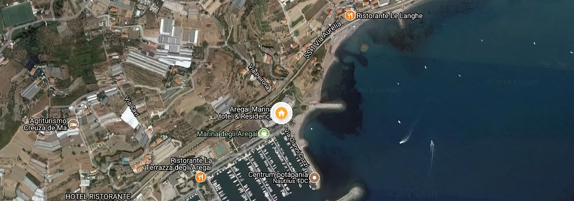 mapa Hotel a Rezidencia Aregai Marina, Santo Stefano al Mare