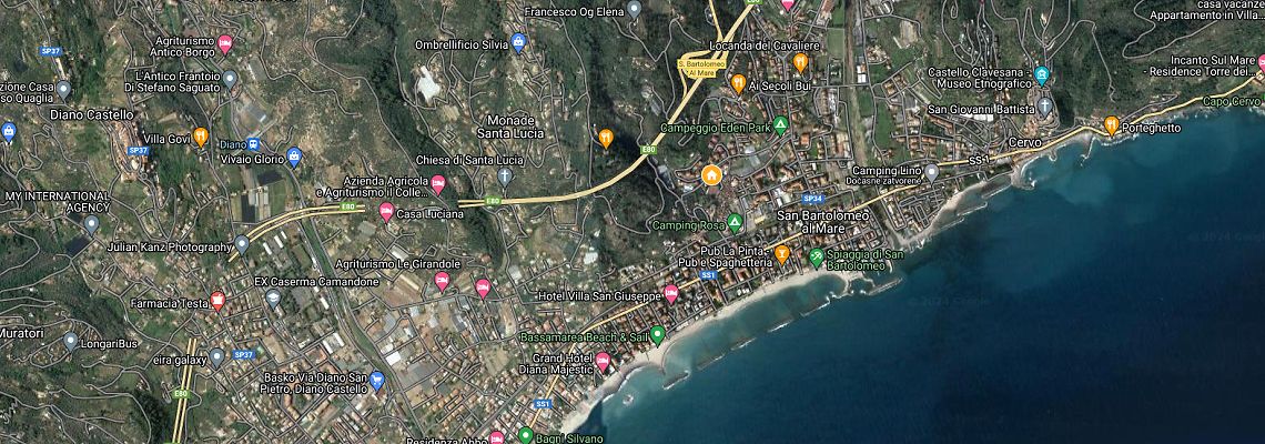 mapa Rezidencia La Meridiana, San Bartolomeo al Mare