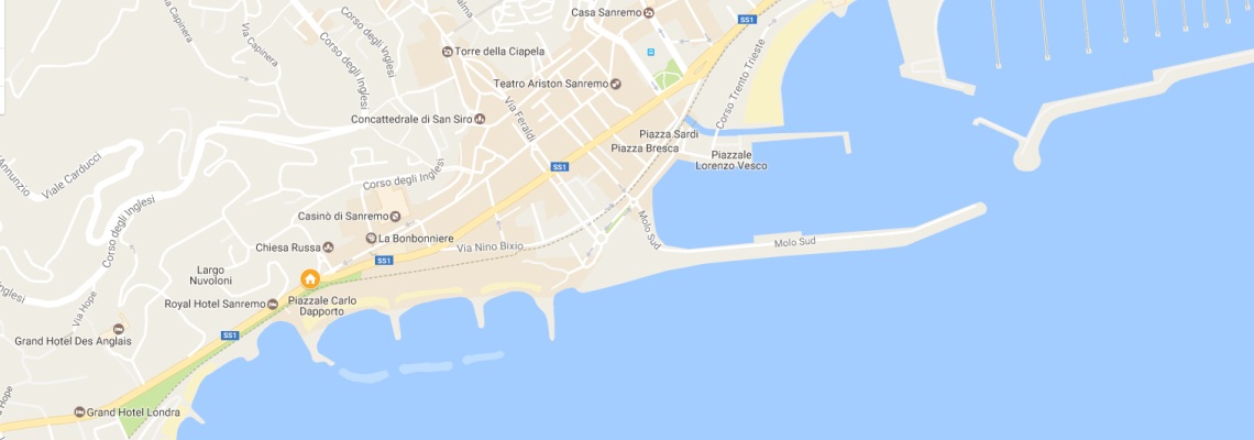mapa Hotel Lolli Palace, San Remo