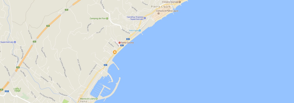 mapa Rezidencia Villa Carmen, Pietra Ligure