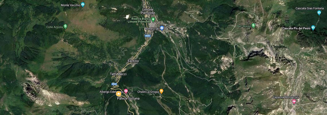 mapa Hotel Bragard, Limone Piemonte