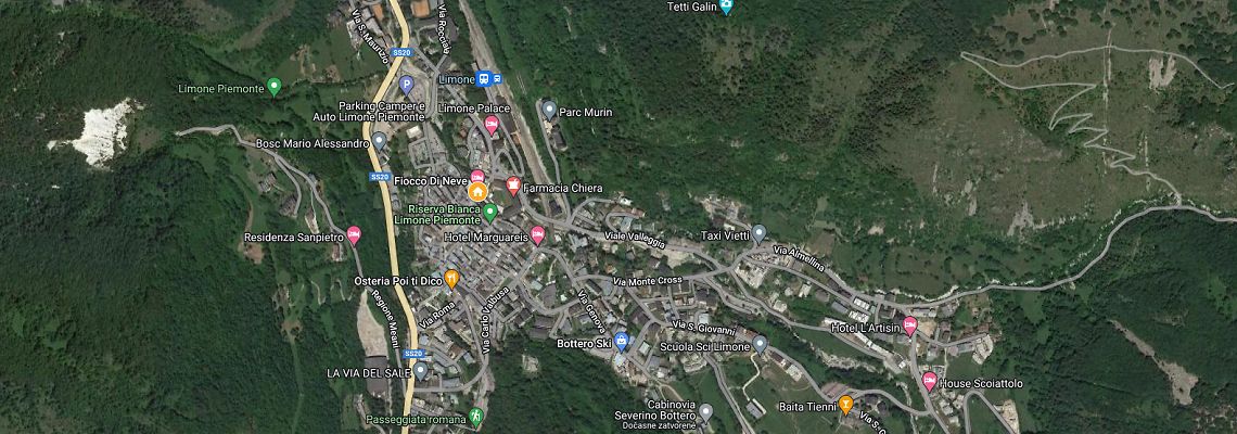 mapa Fiocco di Neve Relais & Spa, Limone Piemonte