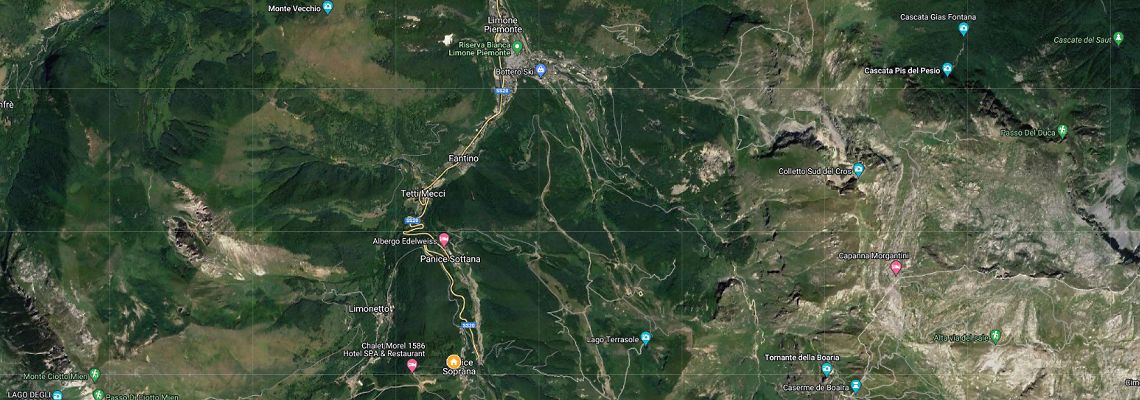 mapa Apartmny Chalet Massyl, Limone Piemonte