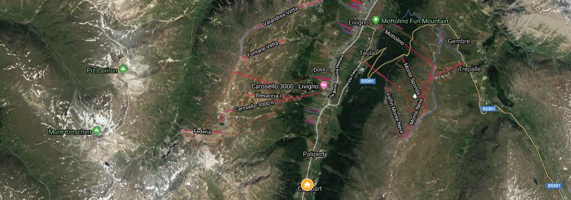 mapa Apartmny Bait All, Livigno