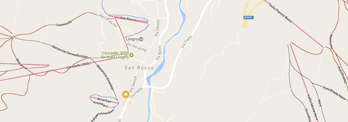 mapa Apartmny Bait dal Temp, Livigno