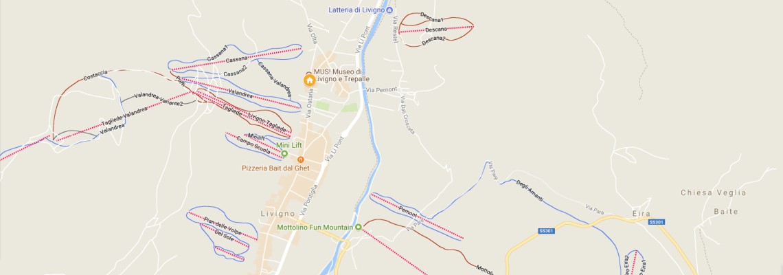 mapa Apartmny Casa Verde, Livigno