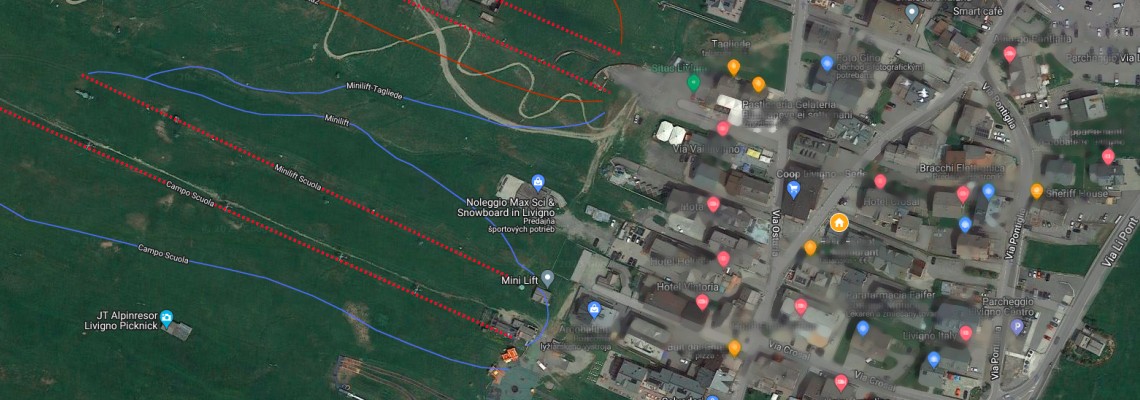 mapa Rezidencia LArcobi, Livigno
