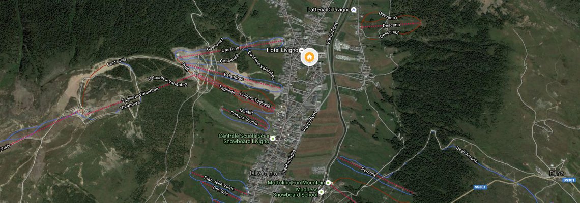 mapa Apartmny Las Vegas, Livigno