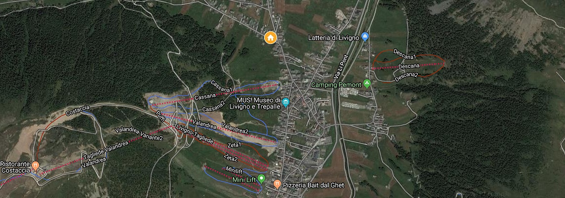 mapa Apartmny Baita Menin, Livigno