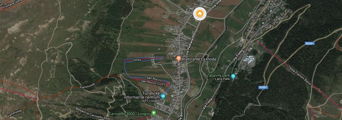 mapa Apartmny Rin, Livigno