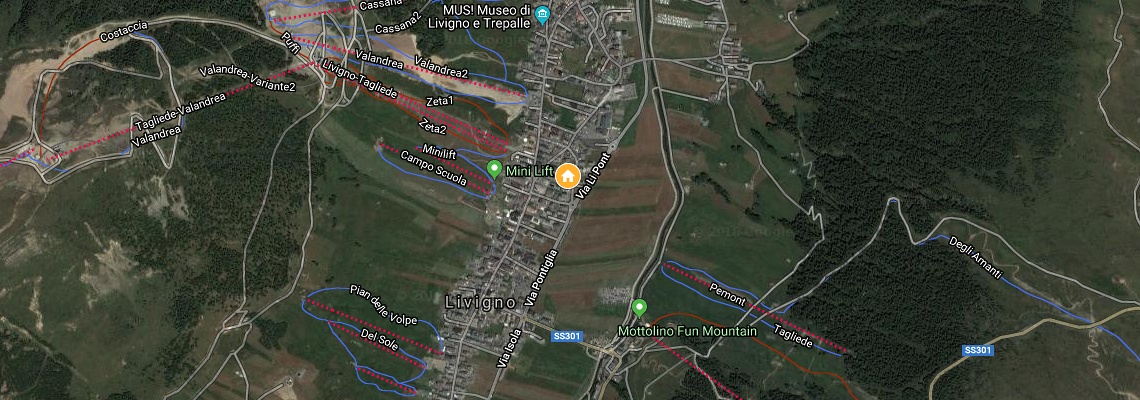 mapa Apartmny Casa Rosalba, Livigno