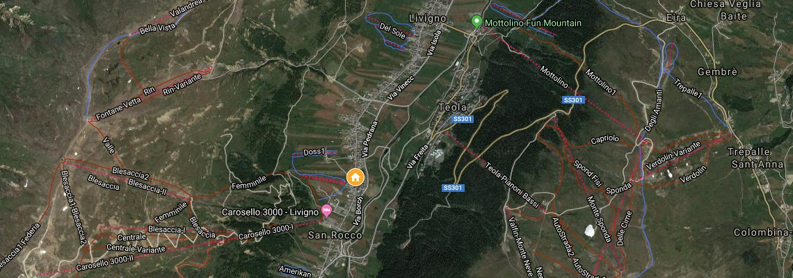 mapa Hotel San Rocco, Livigno