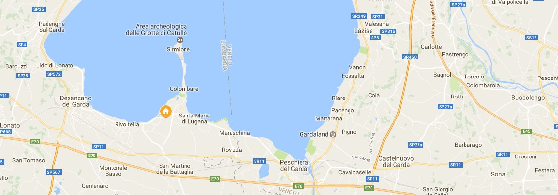 mapa Bungalovy Garda Village, Sirmione