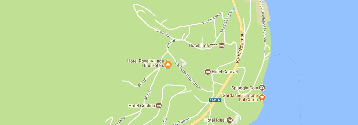 mapa Hotel Royal Village, Limone Sul Garda