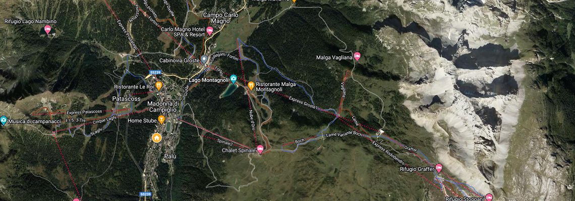 mapa Hotel Alpen Suite, Madonna di Campiglio