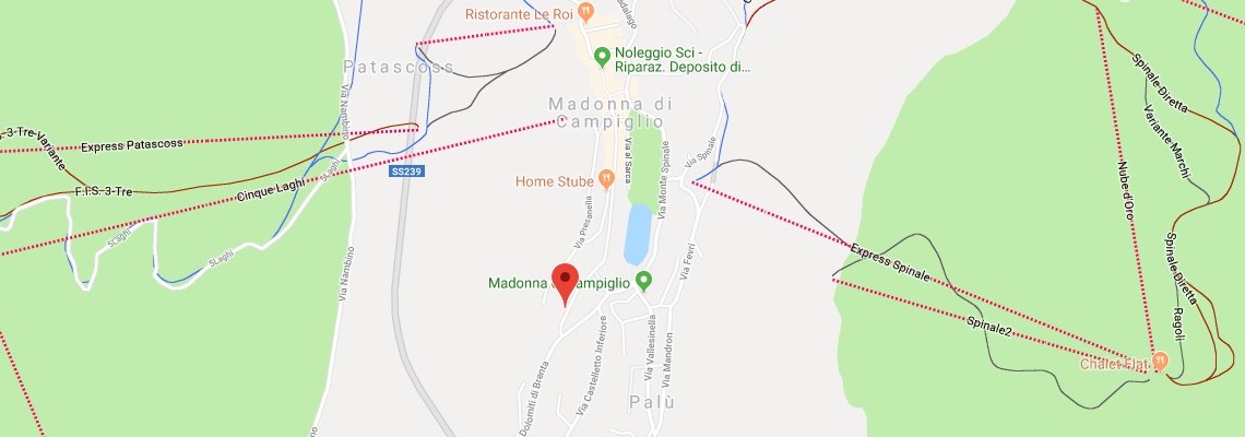 mapa Hotel Crozzon, Madonna di Campiglio