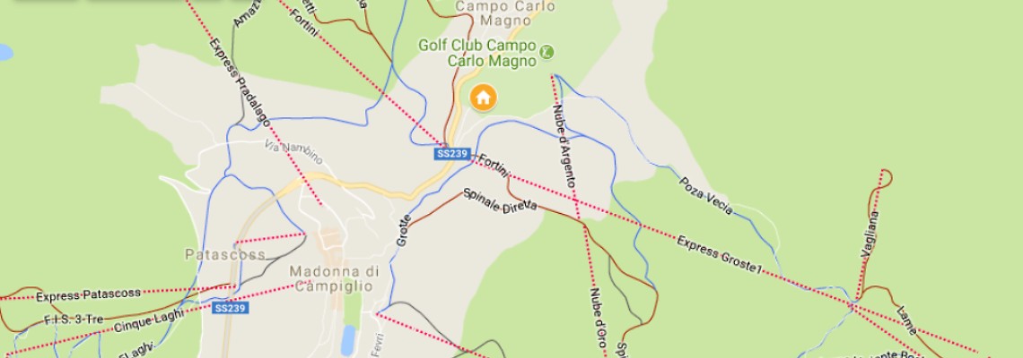 mapa Golf Hotel Campiglio, Madonna di Campiglio