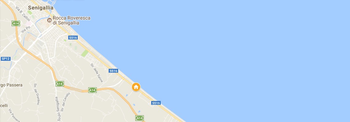 mapa Hotel Ambasciatori, Senigallia