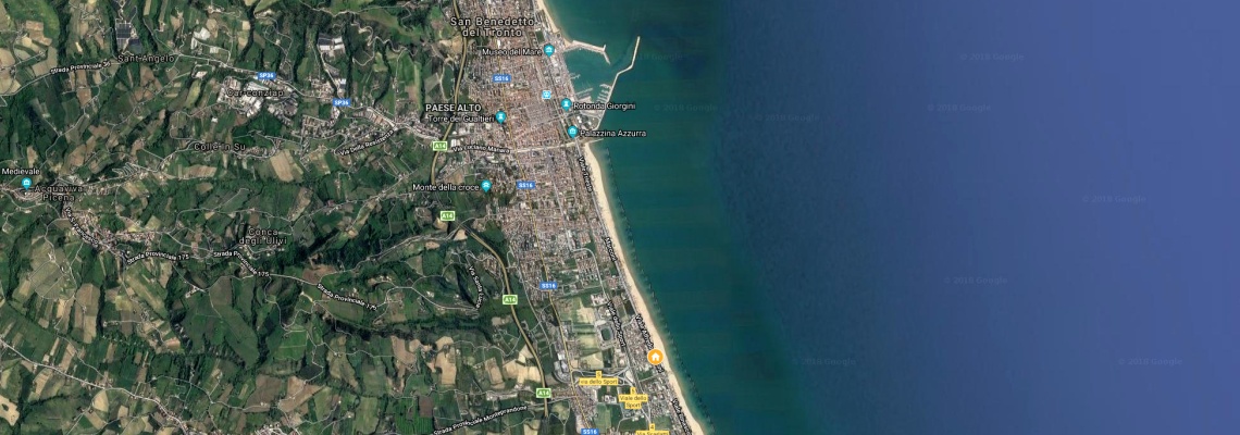mapa Hotel Bahia, San Benedetto del Tronto