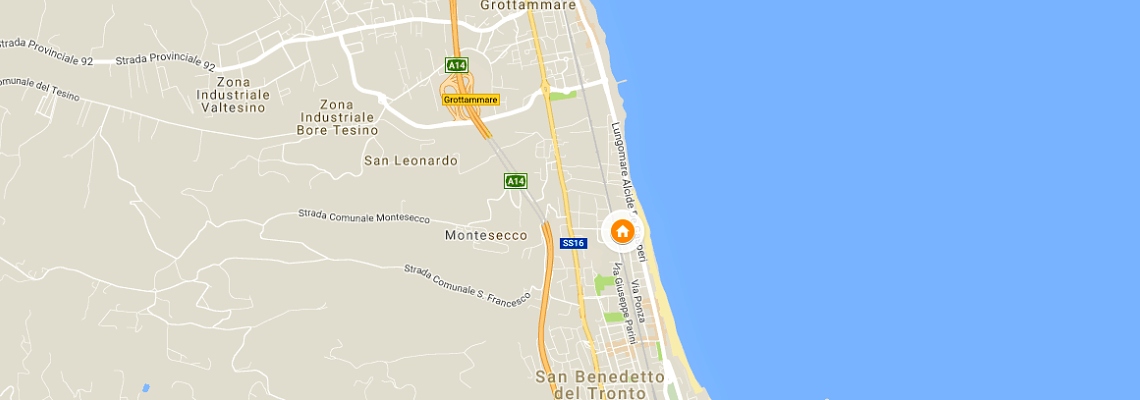 mapa Rezidencia Costa Azzurra, Grottammare