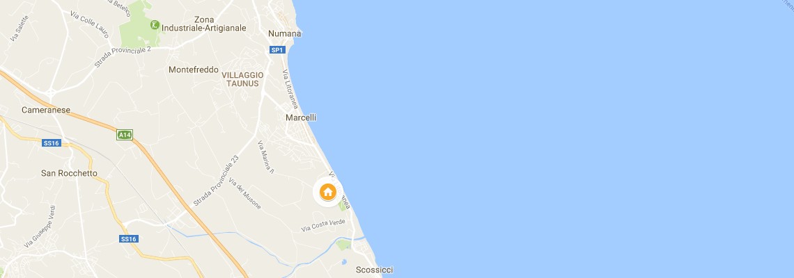 mapa Villaggio De Angelis, Marcelli di Numana