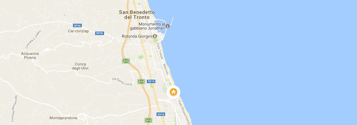 mapa Rezidencia Dolce Vita, San Benedetto del Tronto